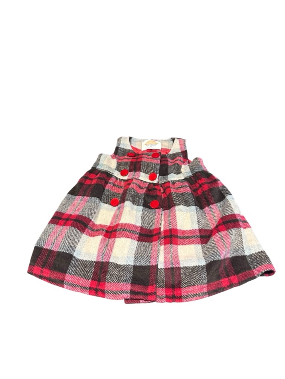 Mud Kingdom Toddler Plaid Dress Red Black Holiday Bow Back Size 4T 110